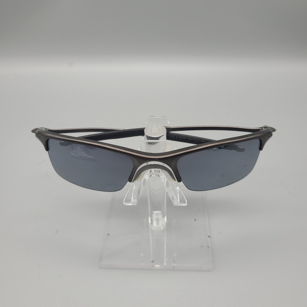 Oakley A Wire Sunglasses Gunmetal Gray Metal Frame Vintage Made in USA Dark Lens